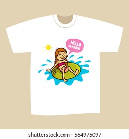 T-shirt Print Design Summer vacation