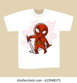 T-shirt  Print Design Superhero