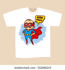 T-shirt Print Design Superhero Grandpa