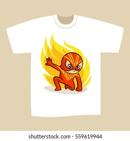 T-shirt Print Design Superhero Vector Illustration