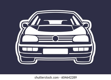 T-shirt print german car logo emblem sticker or banner