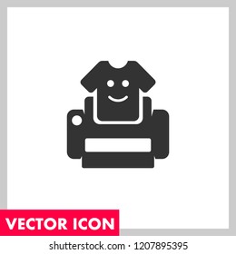 Tshirt print icon vector