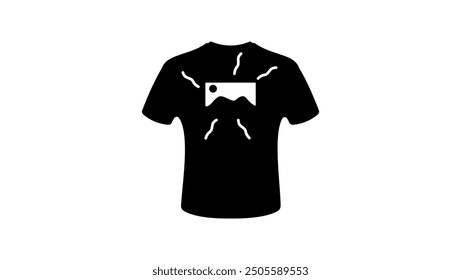 t-shirt print service, black isolated silhouette