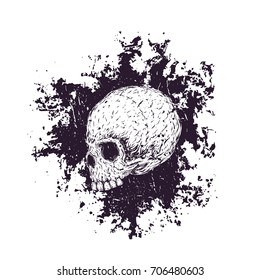 t-shirt print with skull