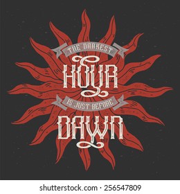 T-Shirt print with wise quote