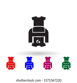 T-shirt printer multi color icon. Simple glyph, flat vector of print house icons for ui and ux, website or mobile application