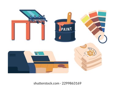 T-shirt Printing Kit Includes Printer, Paint, Color Palette and Screen Items For Creating Custom Designs, Diy Projects