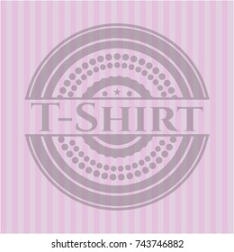 T-Shirt realistic pink emblem
