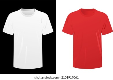 Tshirt realistic vector mockup presentation