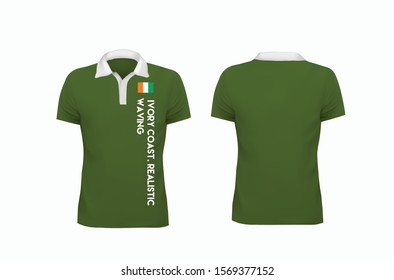 T-shirt  Realistic Waving template for design on white background. Vector illustration eps 10.