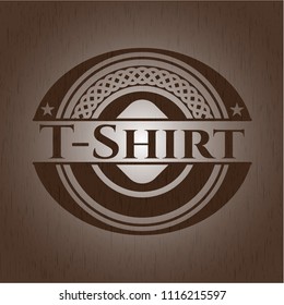 T-Shirt realistic wooden emblem