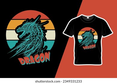 
Camiseta con un dragón rojo y diseño gráfico de un dragón
