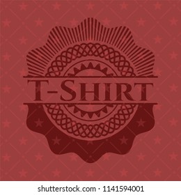 T-Shirt red emblem. Retro