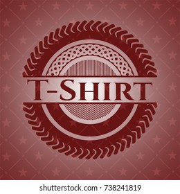 T-Shirt red emblem. Retro