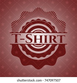 T-Shirt red emblem. Vintage.