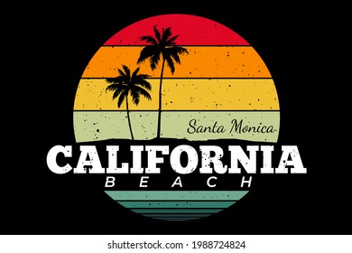 T-shirt retro california beach santa monica