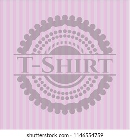 T-Shirt retro pink emblem