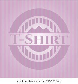 T-Shirt retro pink emblem
