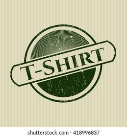 Sello de goma de la camiseta con textura gruesa