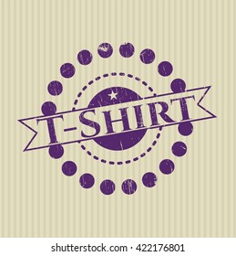 T-Shirt rubber stamp with grunge texture
