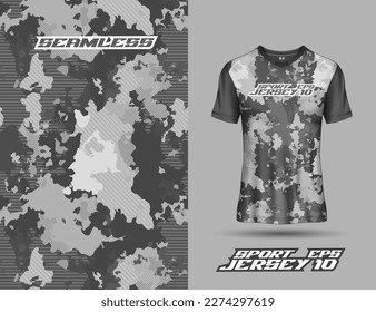 Tshirt seamless design front view for sport jersey, soccer, motocross, racing, cycling, fishing, diving, leggings, football, gaming