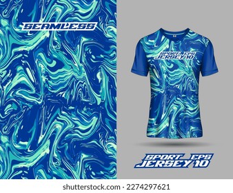 Vista frontal de la camiseta sin fisuras para camiseta deportiva, fútbol, motocross, carreras, ciclismo, pesca, buceo, piernas, fútbol, juegos