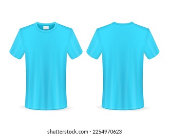 T-shirt set on a white background. Vector illustration.
