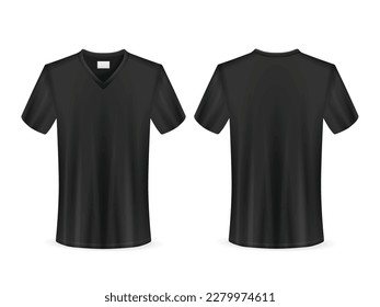 T-shirt set on a white background. Vector illustration.