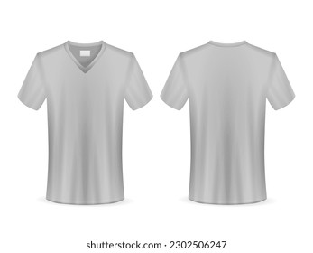 T-shirt set on a white background. Vector illustration.