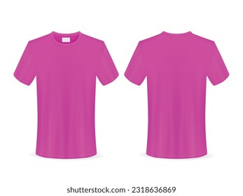 T-shirt set on a white background. Vector illustration.