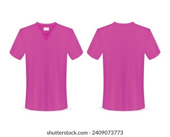 T-shirt set on a white background. Vector illustration.