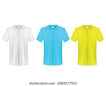 T-shirt set on a white background. Vector illustration.