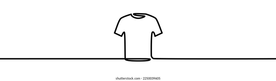 Dibujo de forma de camiseta por línea continua, ilustración vectorial de diseño de línea delgada