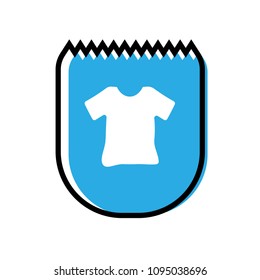 t-shirt and shield. Vector icon