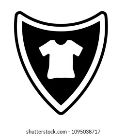 t-shirt and shield. Vector icon