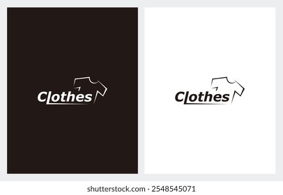 Tshirt shirt clothes abstract line logo design vector illustration