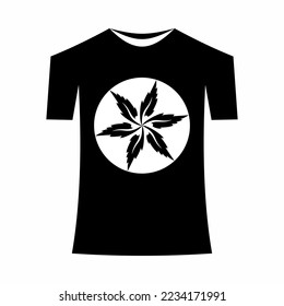 T-shirt or shirt design and has a cannabis leaf vector in it
