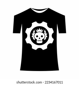 a t-shirt or shirt design with a skull head in it