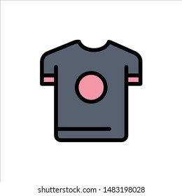 Tshirt, Shirt, Sport, Spring  Flat Color Icon. Vector icon banner Template