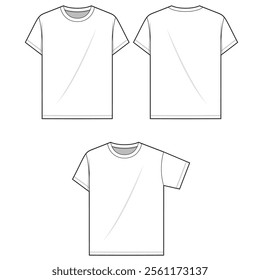 T-shirt short sleeve mockup templates vector