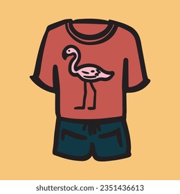 T-shirt and shorts template for website and banner. vector illustration EPS 10.