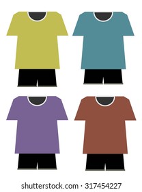 T-shirt and shorts vector