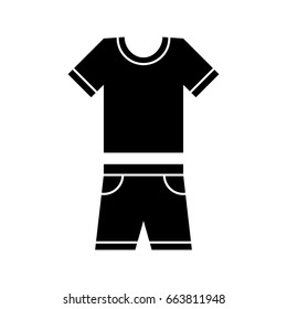 T-shirt and shorts vector icon, wear symbol. Modern simple flat vector illustration.