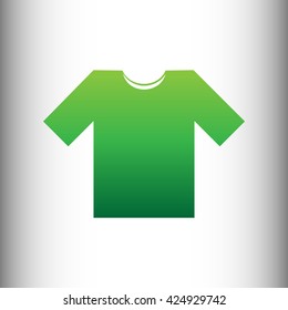 T-shirt sign. Green gradient icon