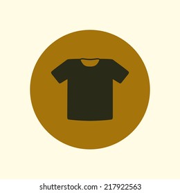 T-shirt sign icon. Clothes symbol. Flat design style.