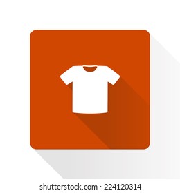 T-shirt sign icon. Clothes symbol. Flat design style.