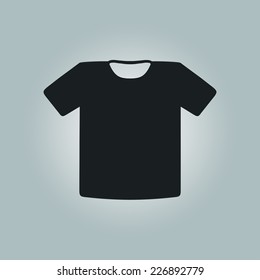 T-shirt sign icon. Clothes symbol. Flat design style.