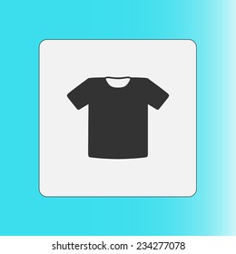 T-shirt sign icon. Clothes symbol. Flat design style.