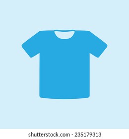 T-shirt sign icon. Clothes symbol. Flat design style.
