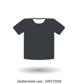 T-shirt sign icon. Clothes symbol. Flat design style.